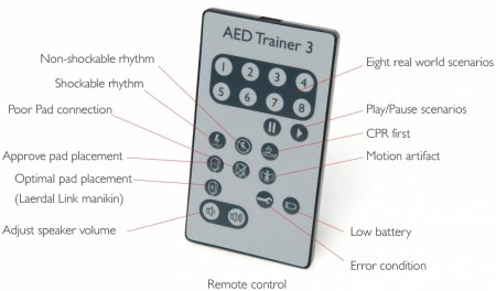 Fjernkontroll til AED 3 trener